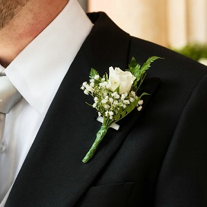 Boutonnière Pour Mariage Faite Main - Style Bohème, Couleur Beige, Sans Emballage