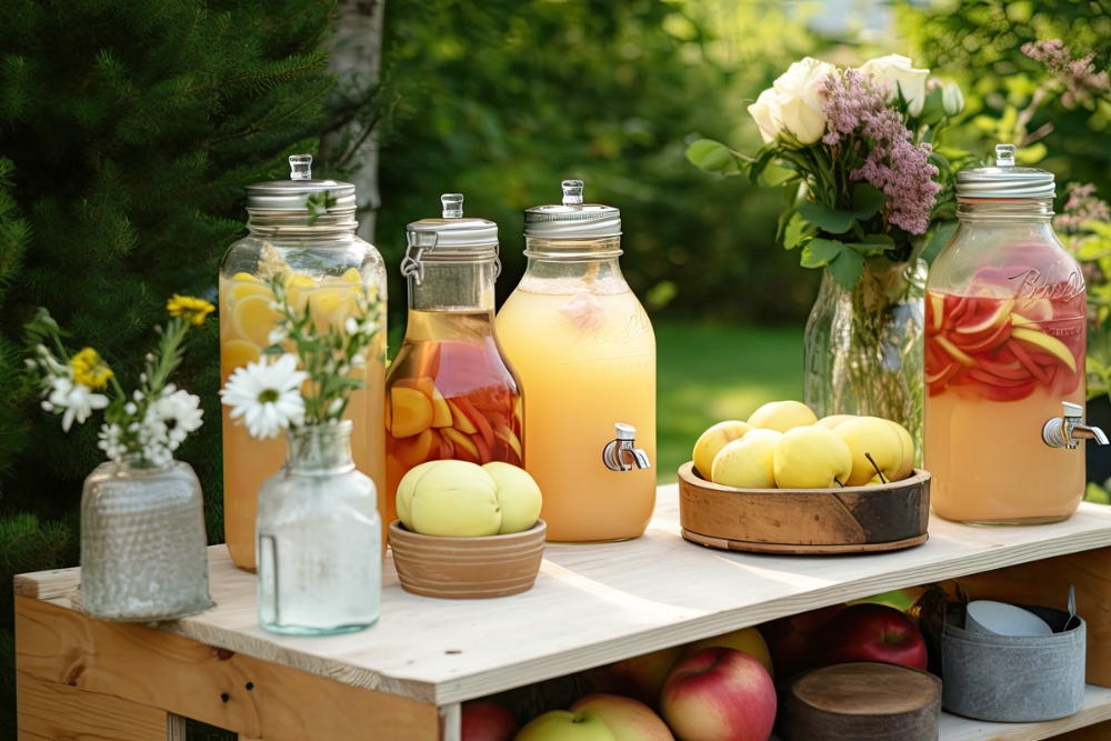 Bar à eau aromatisée: un choix astucieux pour un mariage estival